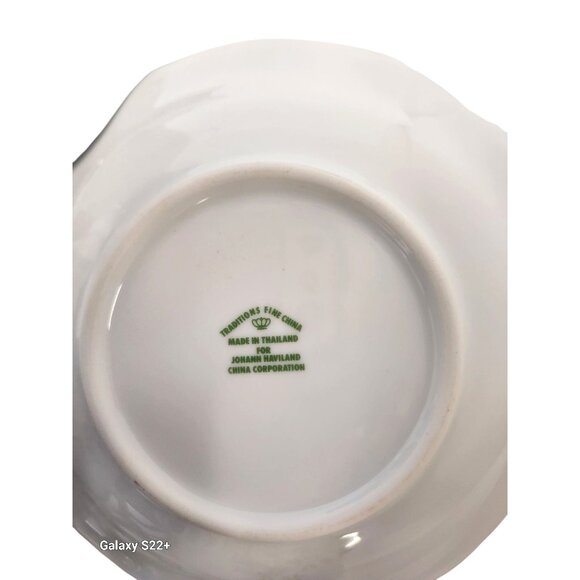 Johann Haviland Bavaria Blue Garland Fine China Set of 2 Cups and 2 Saucers Vint - Picture 9 of 9